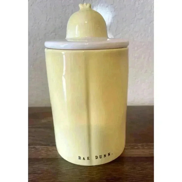 NEW Rae Dunn TWEET HEART Yellow Lemon Meringue Candle with chick topper/lid - Picture 5 of 5